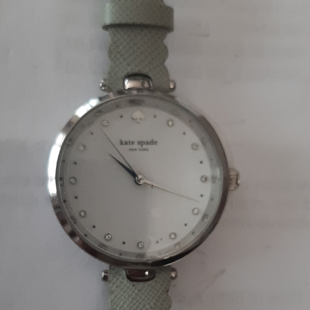 Kate Spade Silver Case with Green Strap Smartwatch